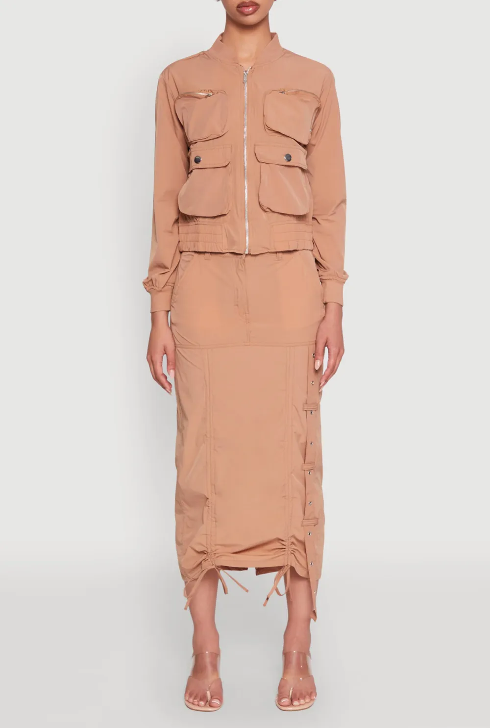 Stand Up Collar Windbreaker Jacket