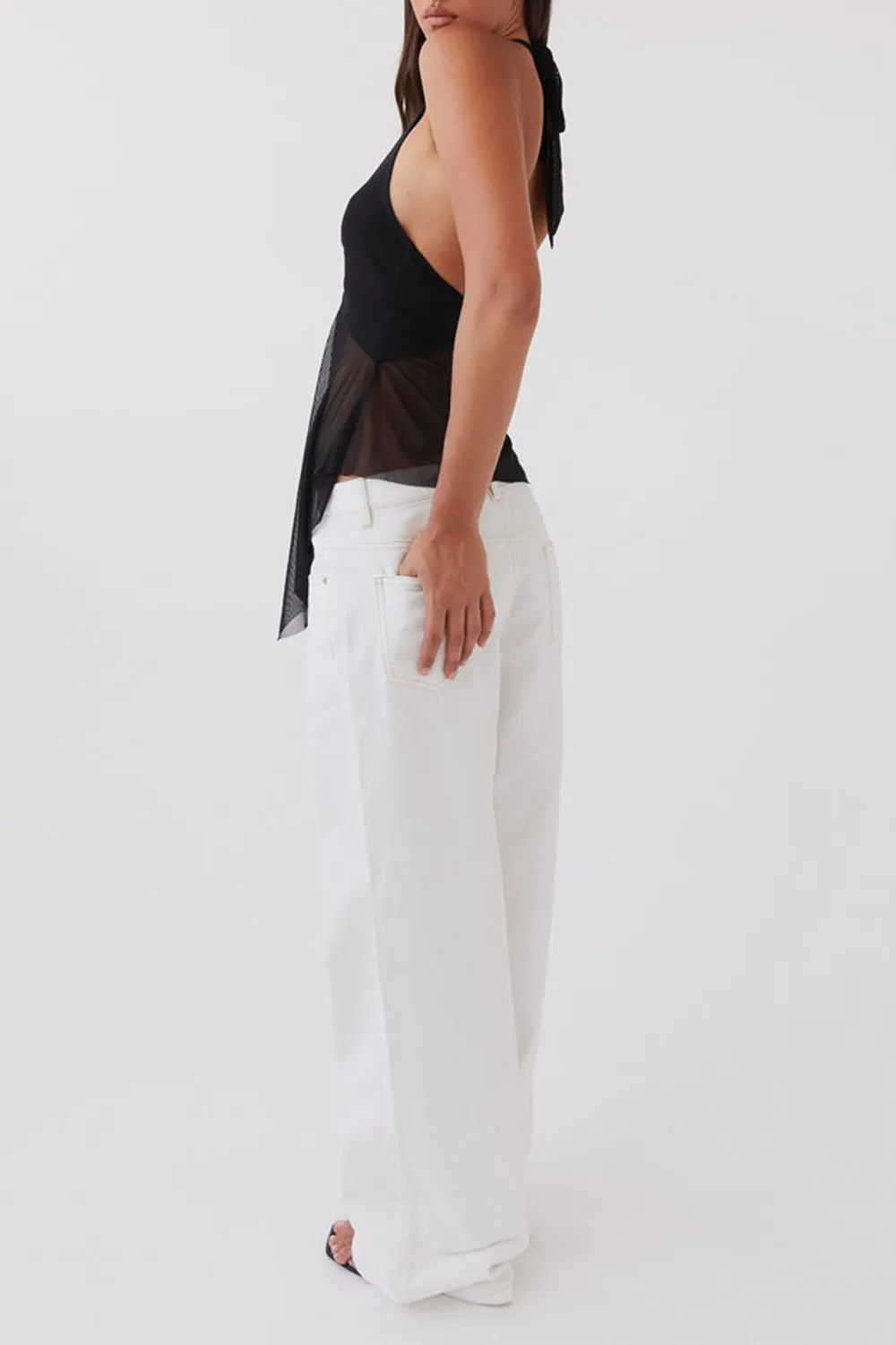 Keanna Low Rise Denim Jeans  Light Blue