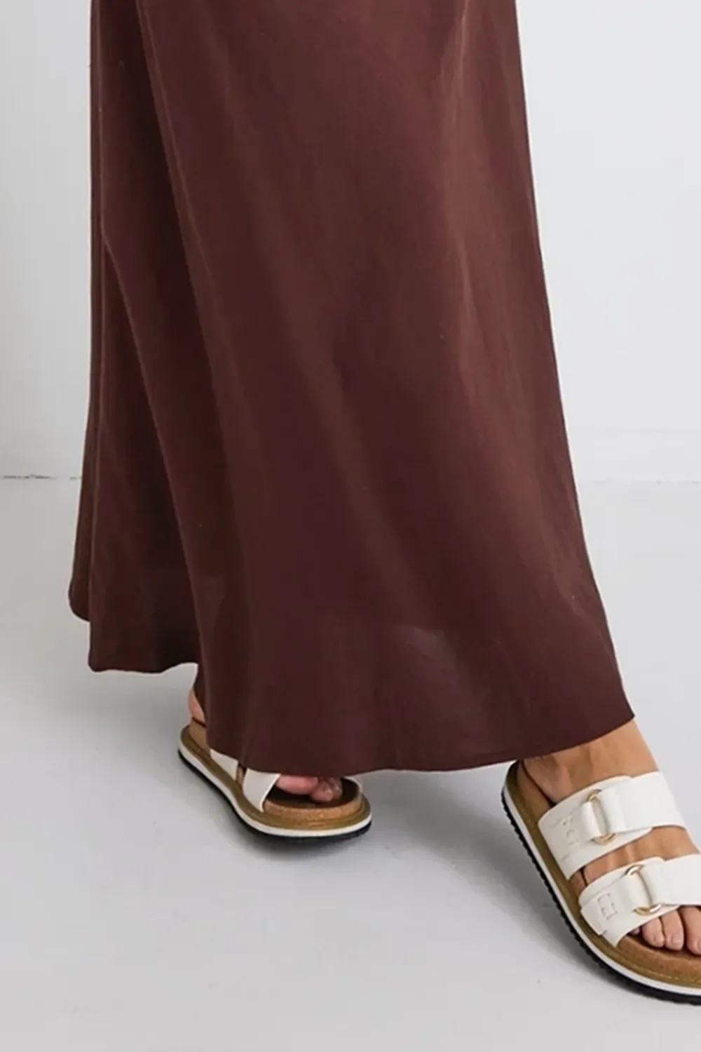 Linen Floaty Bias Cut Maxi Skirt