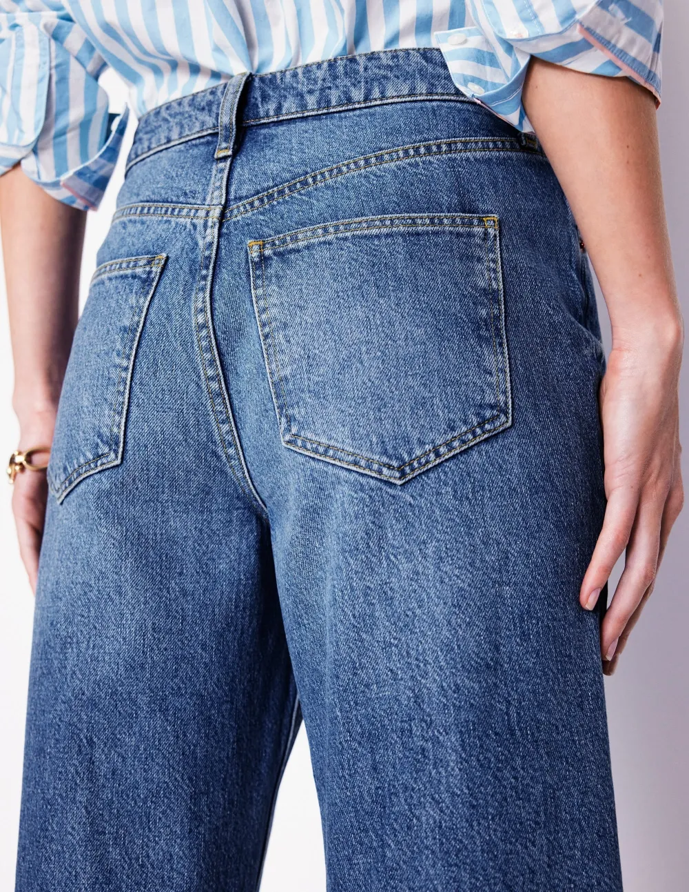 High Rise Straight Crop Jeans