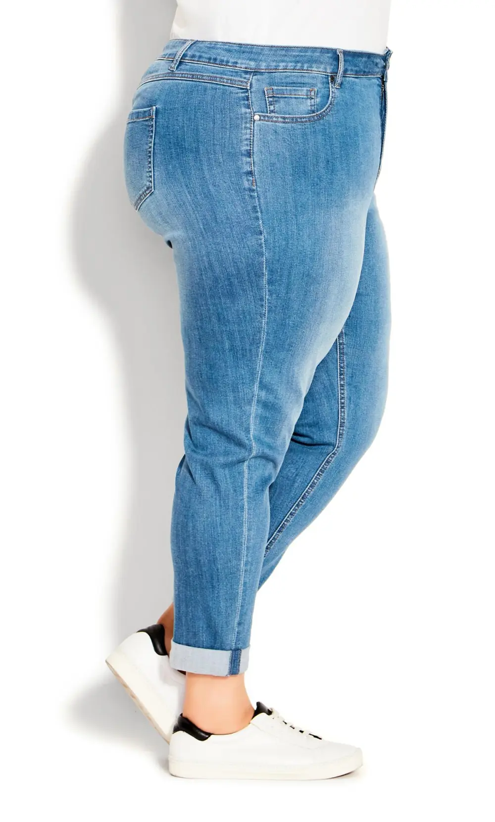Evans Blue Light Wash Cropped Jeans