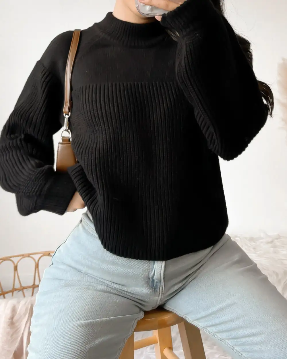 WILLOW KNIT SWEATER (BLACK)