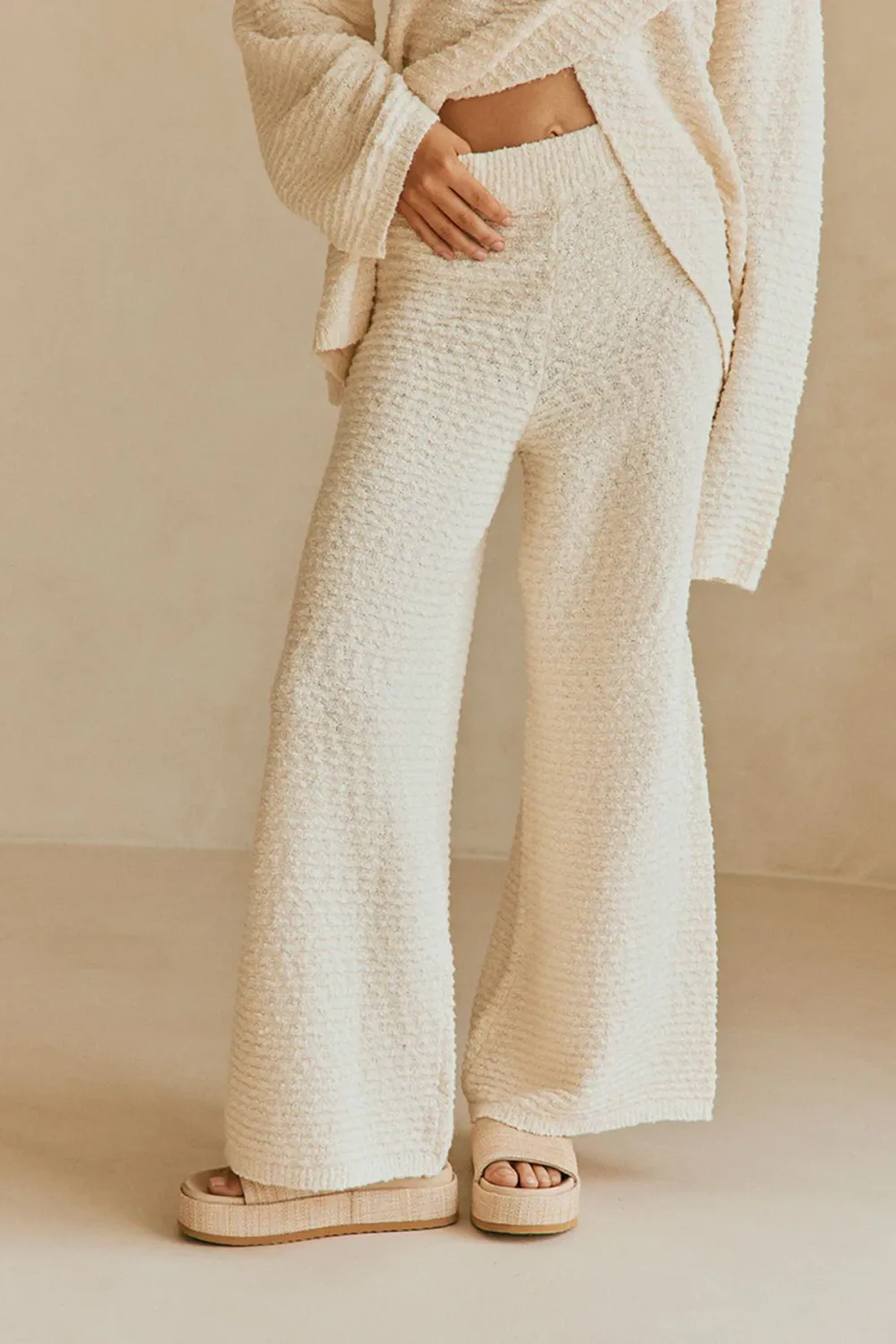 Soft Knit Flared Lounge Pants