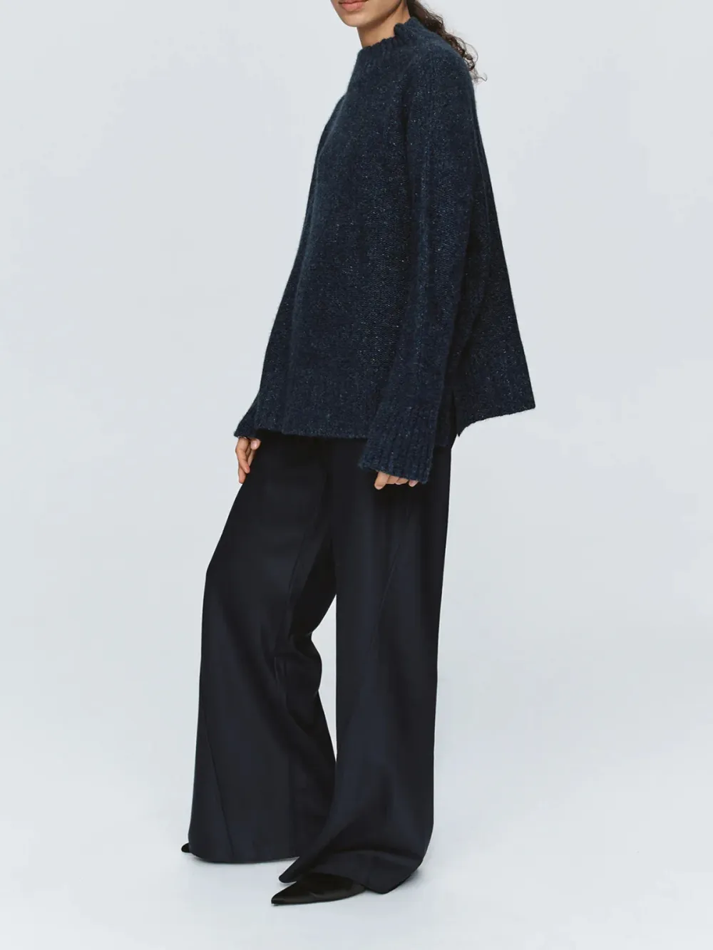 Casual Style Long Sleeve Jumper Navy