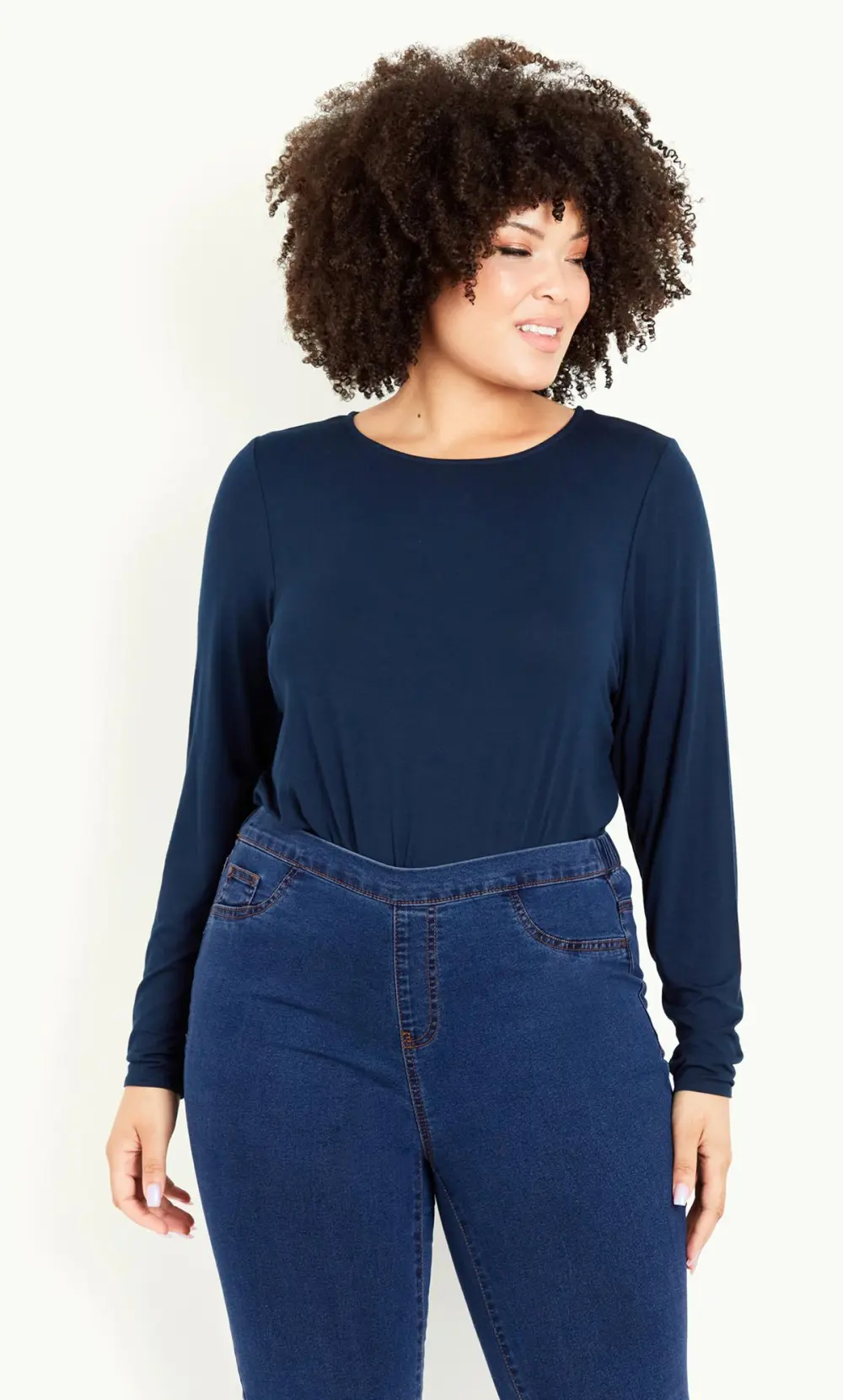 Evans Blue Mid Wash Denim Jegging