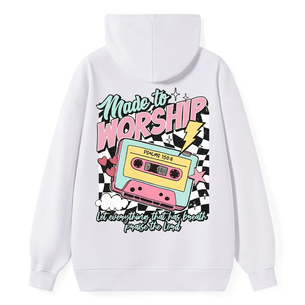 Made To Worship Christian  Classic Hoodie