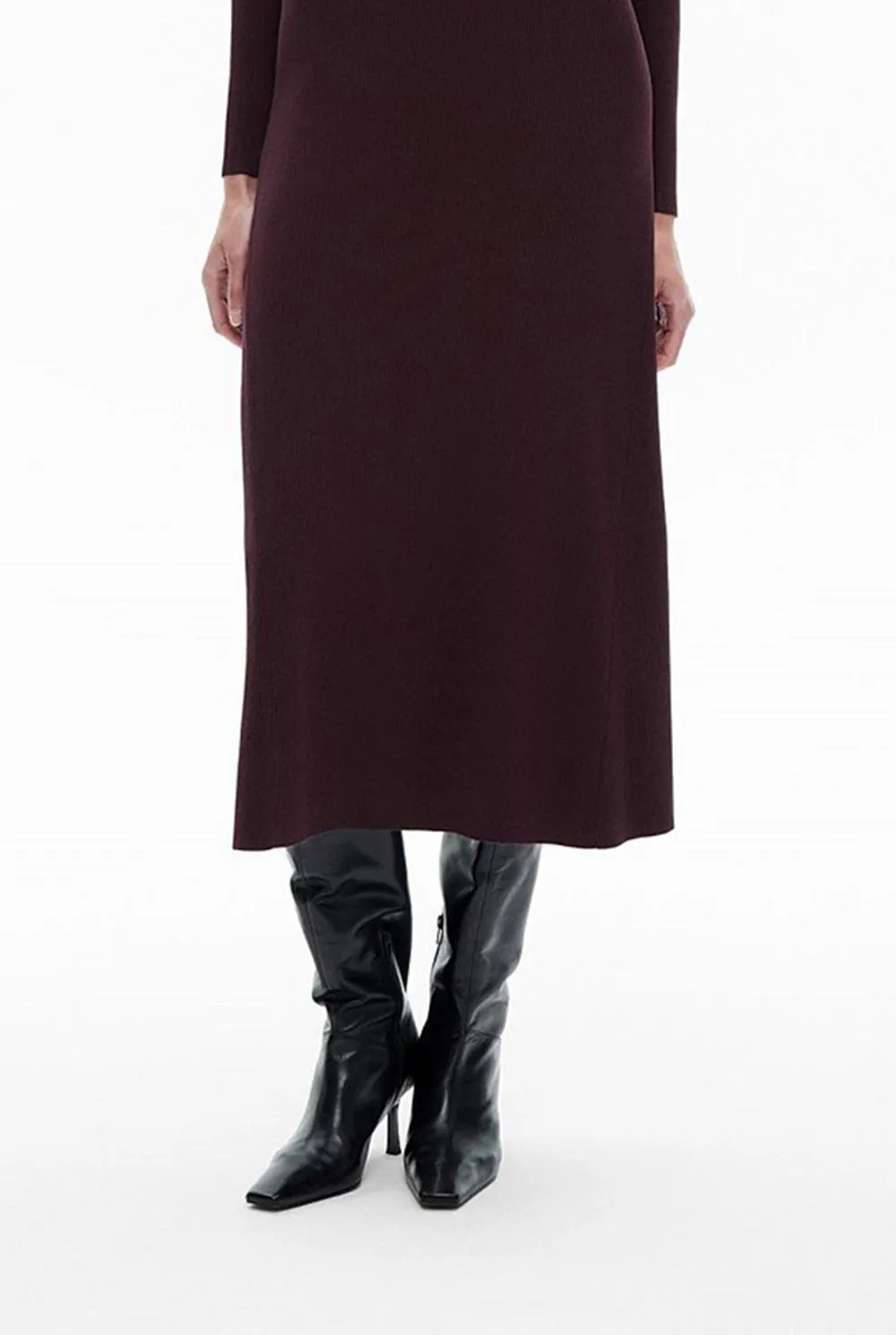 Knitted High-Neck Fitted Dress