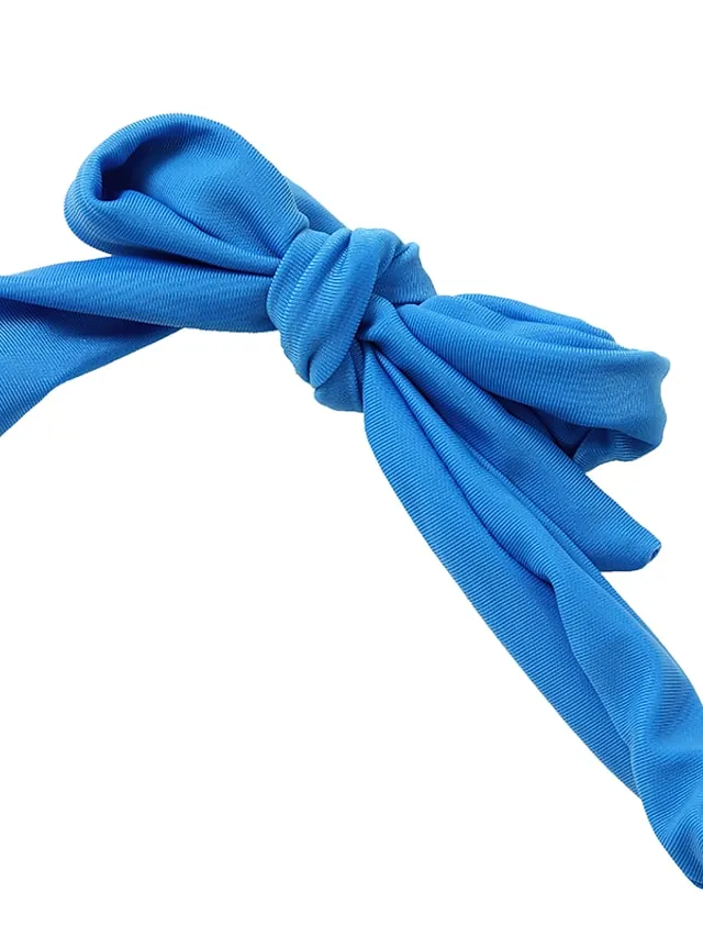 Women's Swimwear Tankini Swim Dress 2 Piece Plus Size Swimsuit Halter 2 Piece Modest Swimwear Push Up Open Back Floral Print Blue Halter V Wire Bathing Suits New Vacation Beach Wear