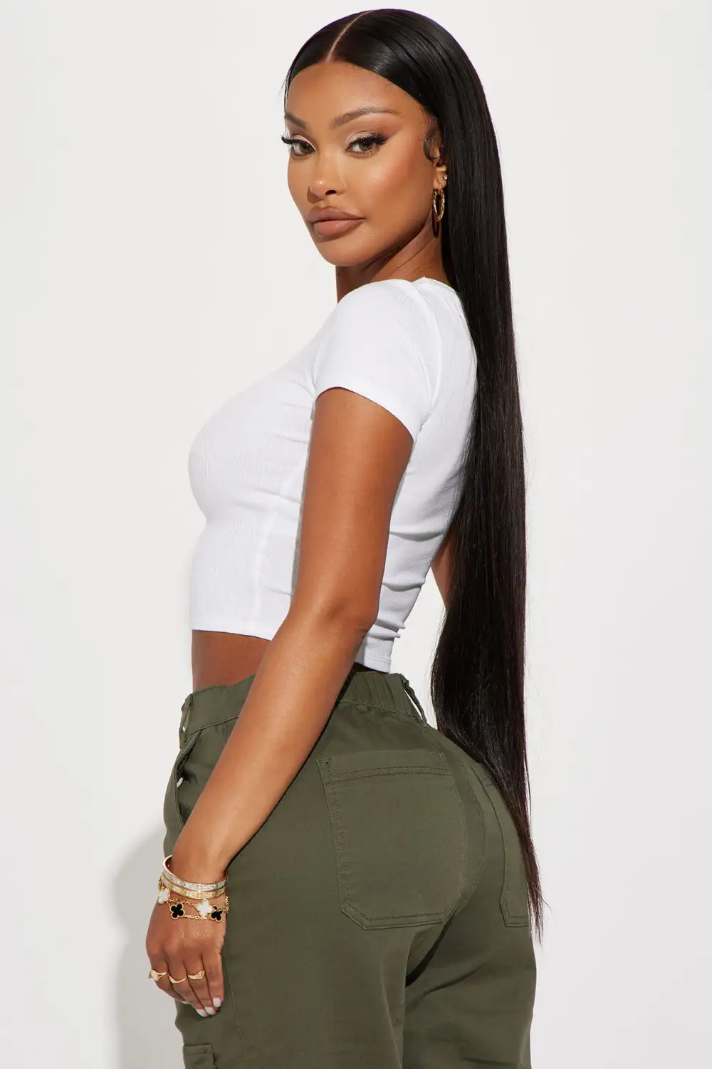 Serai Crew Neck Top - White