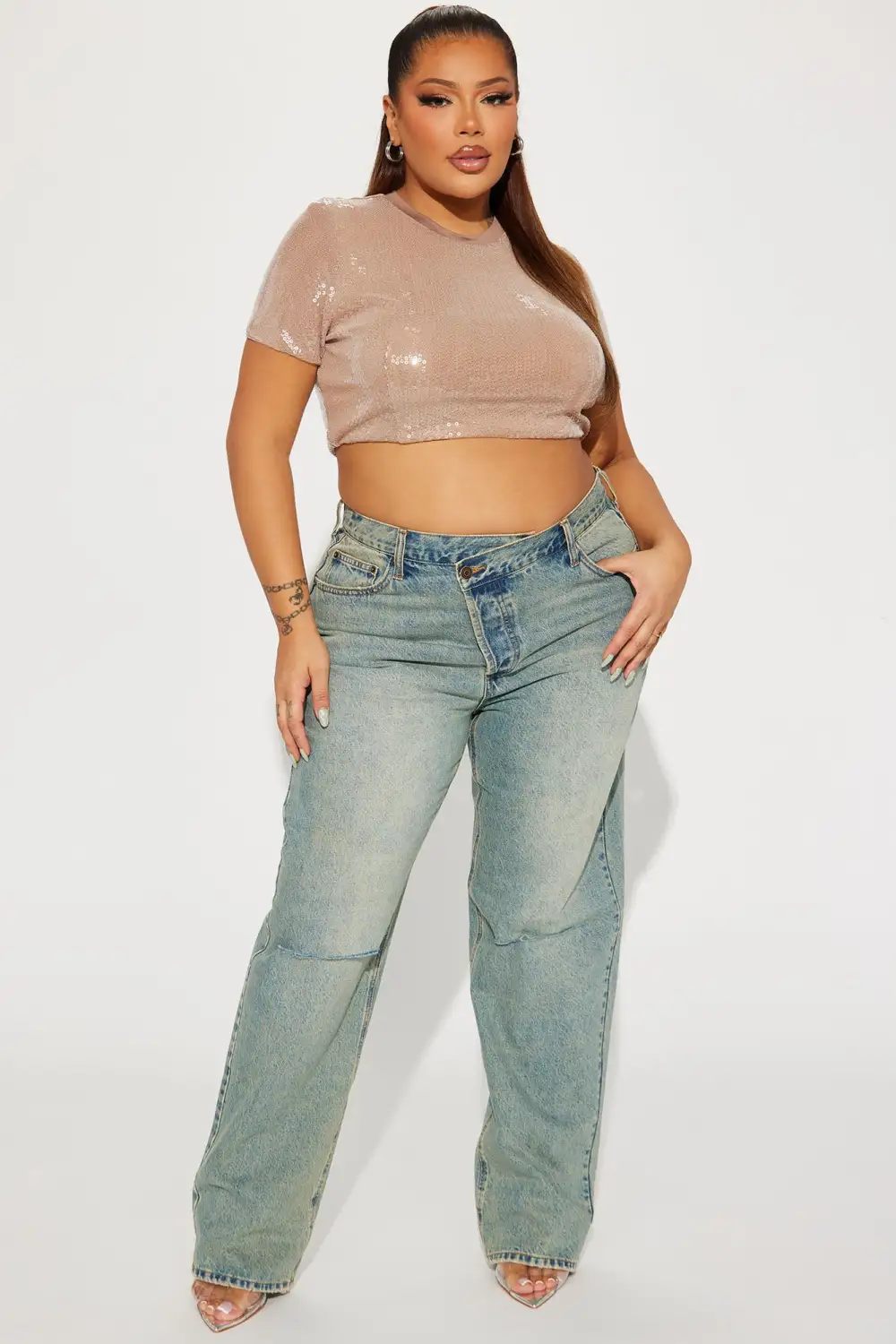 Sparks Fly Sequin Top - Mocha