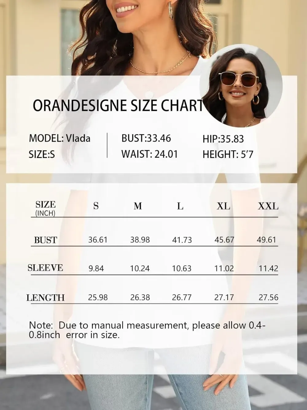 ORANDESIGNE Women's Color Block Short Sleeve T Shirts Casual V Neck Summer Tops Tees Loose Fit Blouses