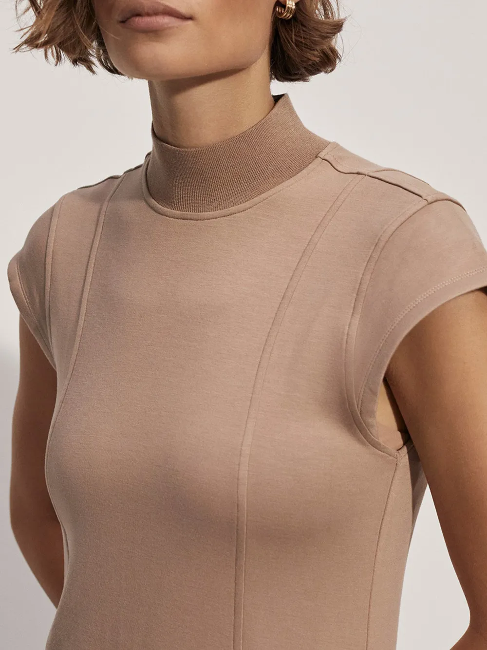 High Neck Midi Dress