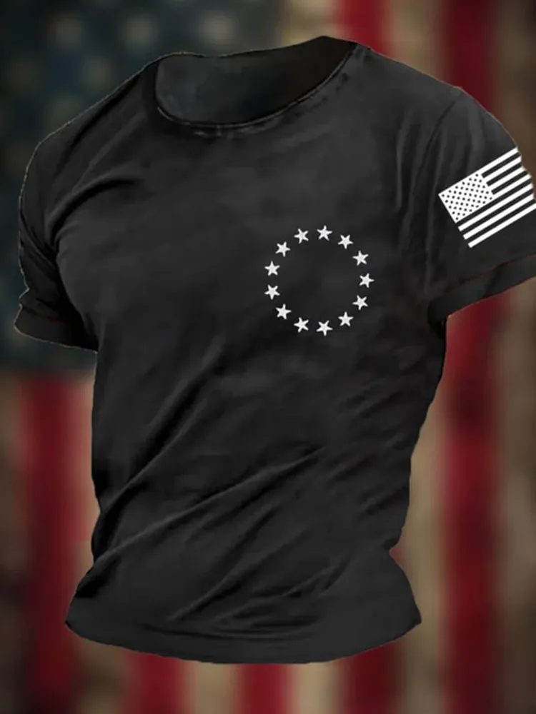 Men'S Shirt We The People Round-Neck Short-Sleeved T-Shirt