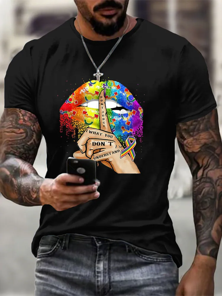 Don T Judge What You Don T Understand LGBT Pride Lips T Shirt