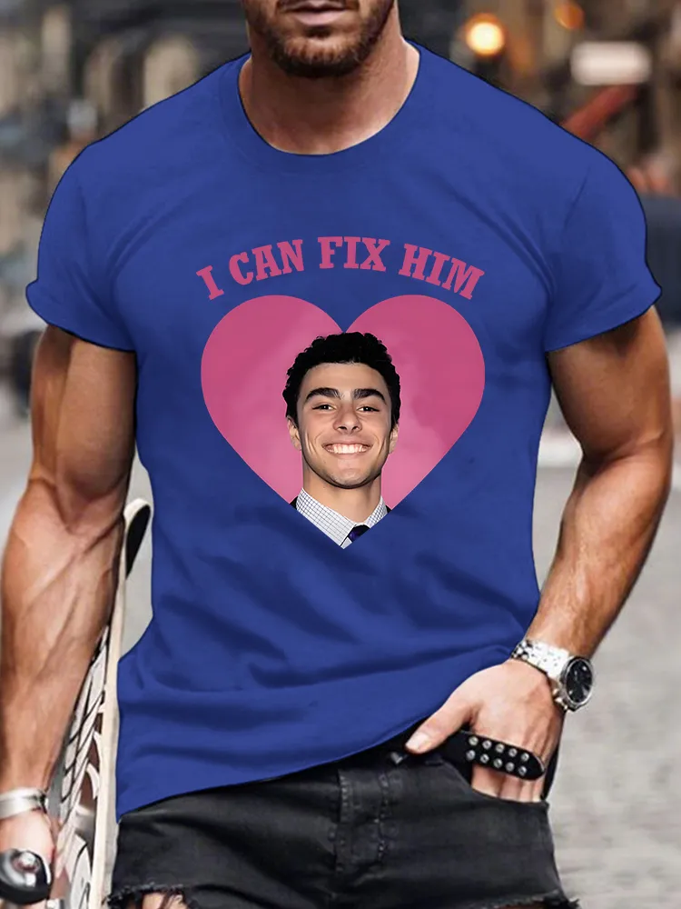 Men'S I Can Fix Him Short Sleeve Round Neck Pure Cotton T-Shirt