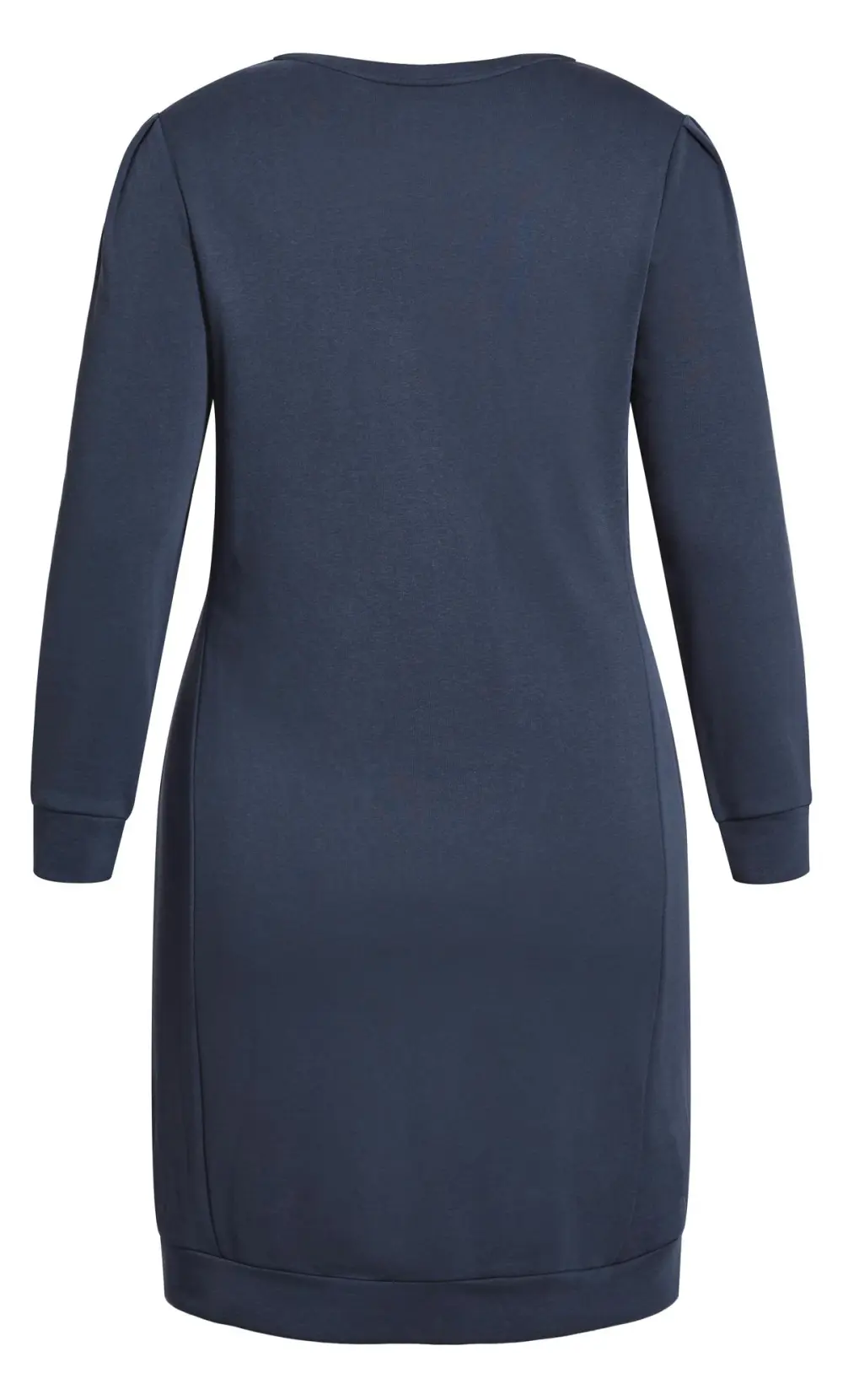 Evans Grey Rippled Shoulder Dress