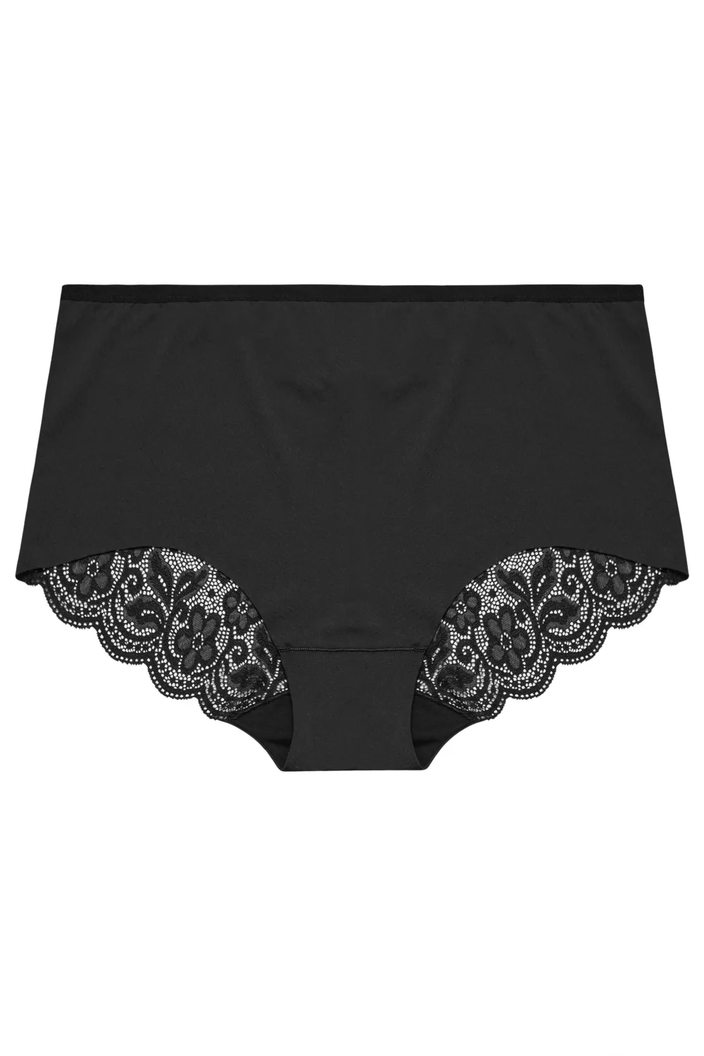 YOURS 5 PACK Curve Black Cotton High Waisted Full Briefs