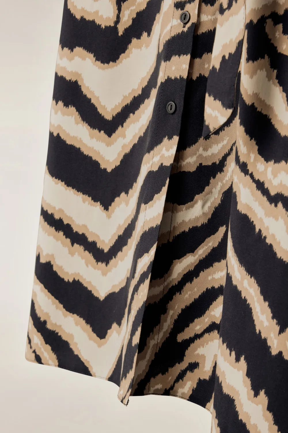 EVANS Curve Black & Brown Animal Print Utility Shirt Dress