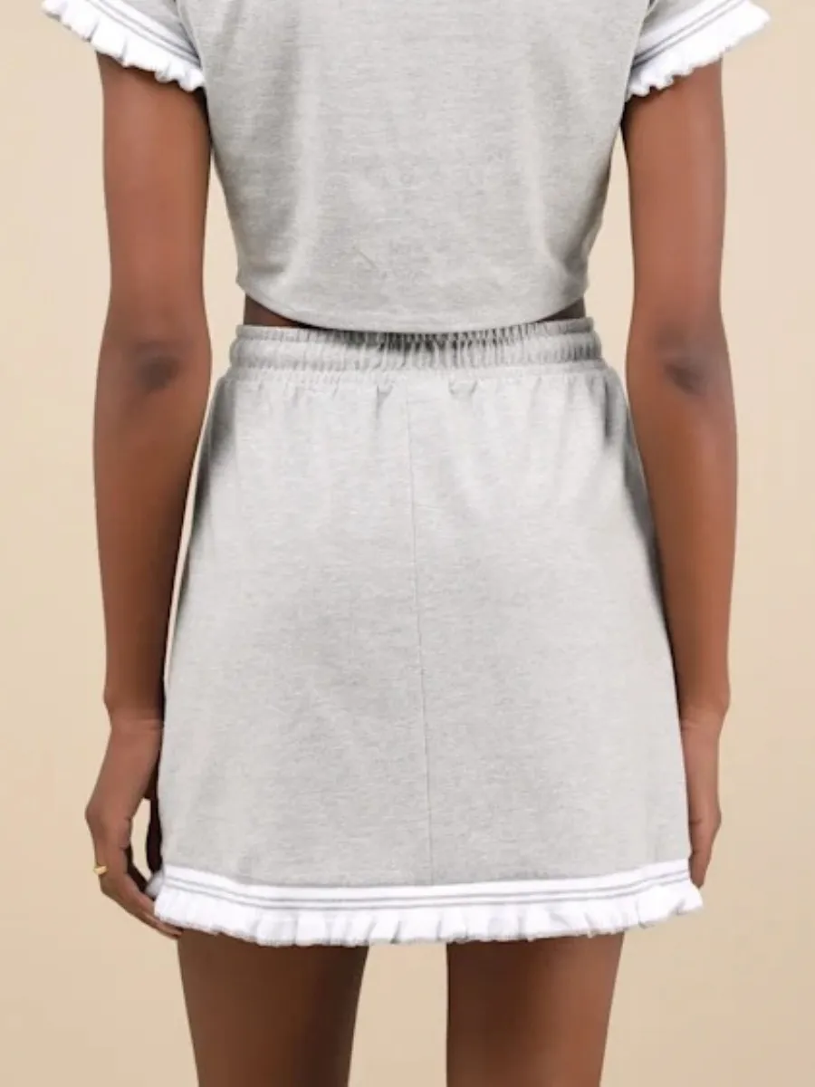 Athleisure Drawstring Waist Skirt