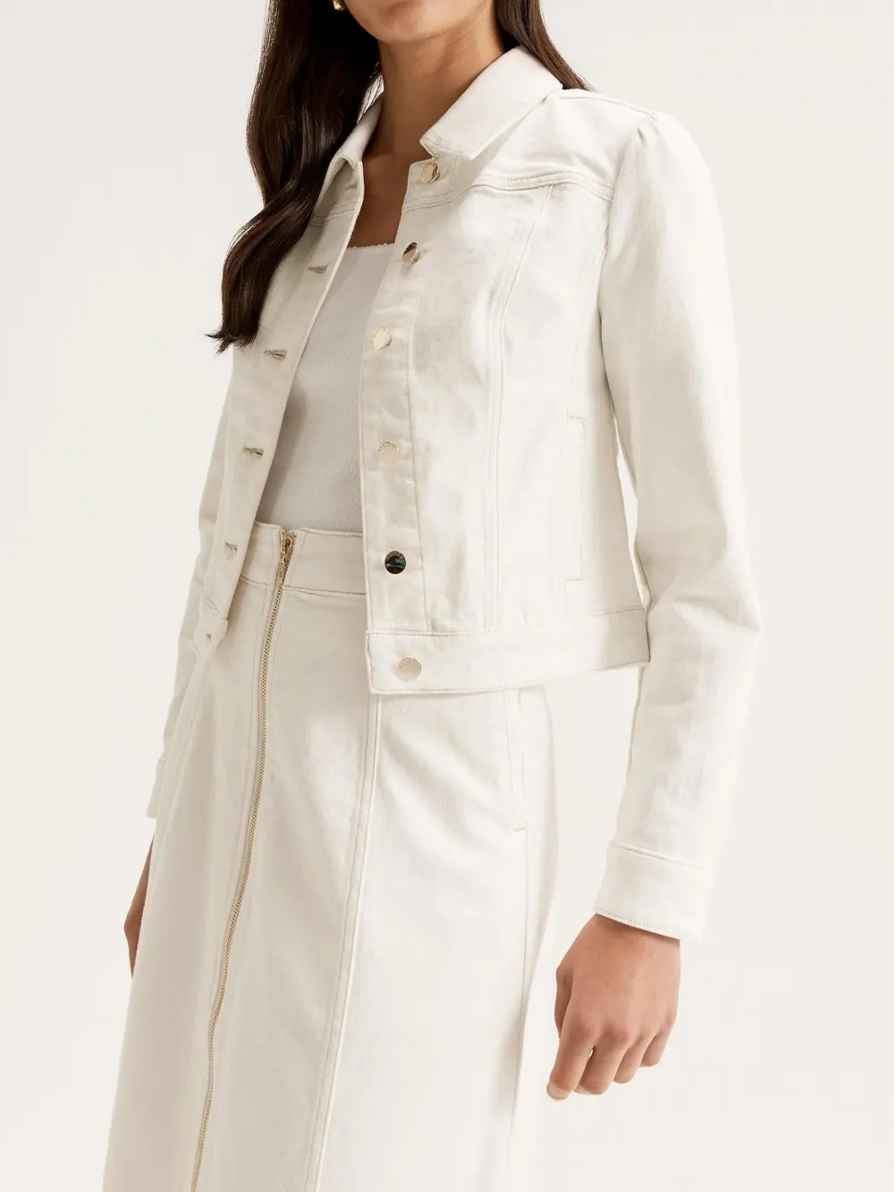 White Casual Denim Jackets