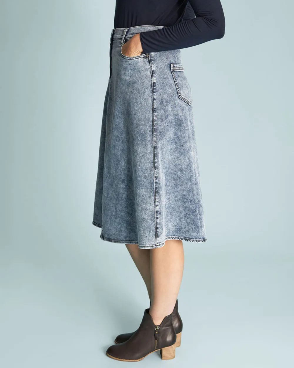 A-Line Denim Skirt
