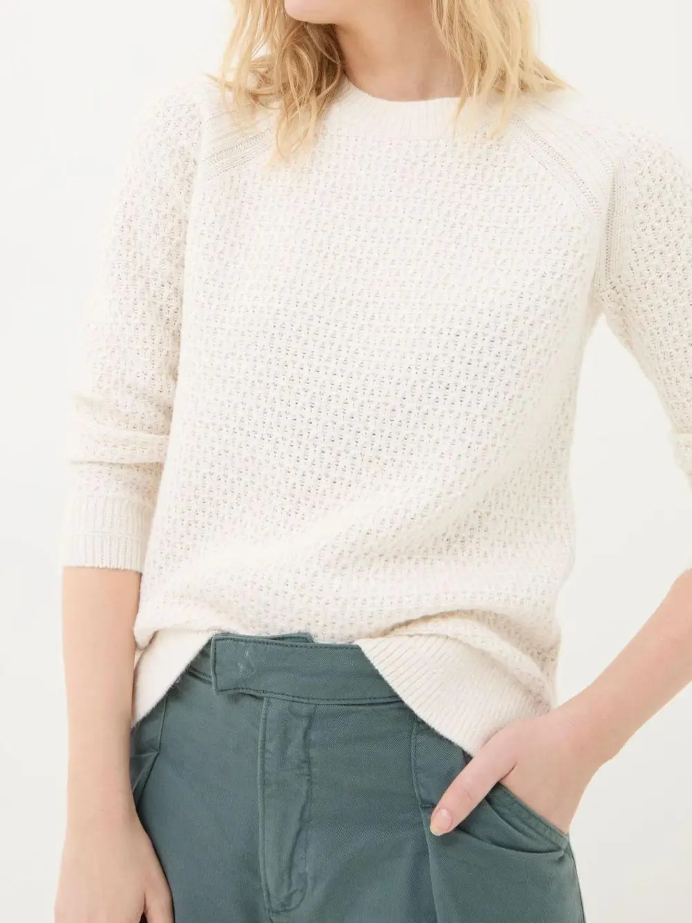 Ivory Daily Textured Jumper