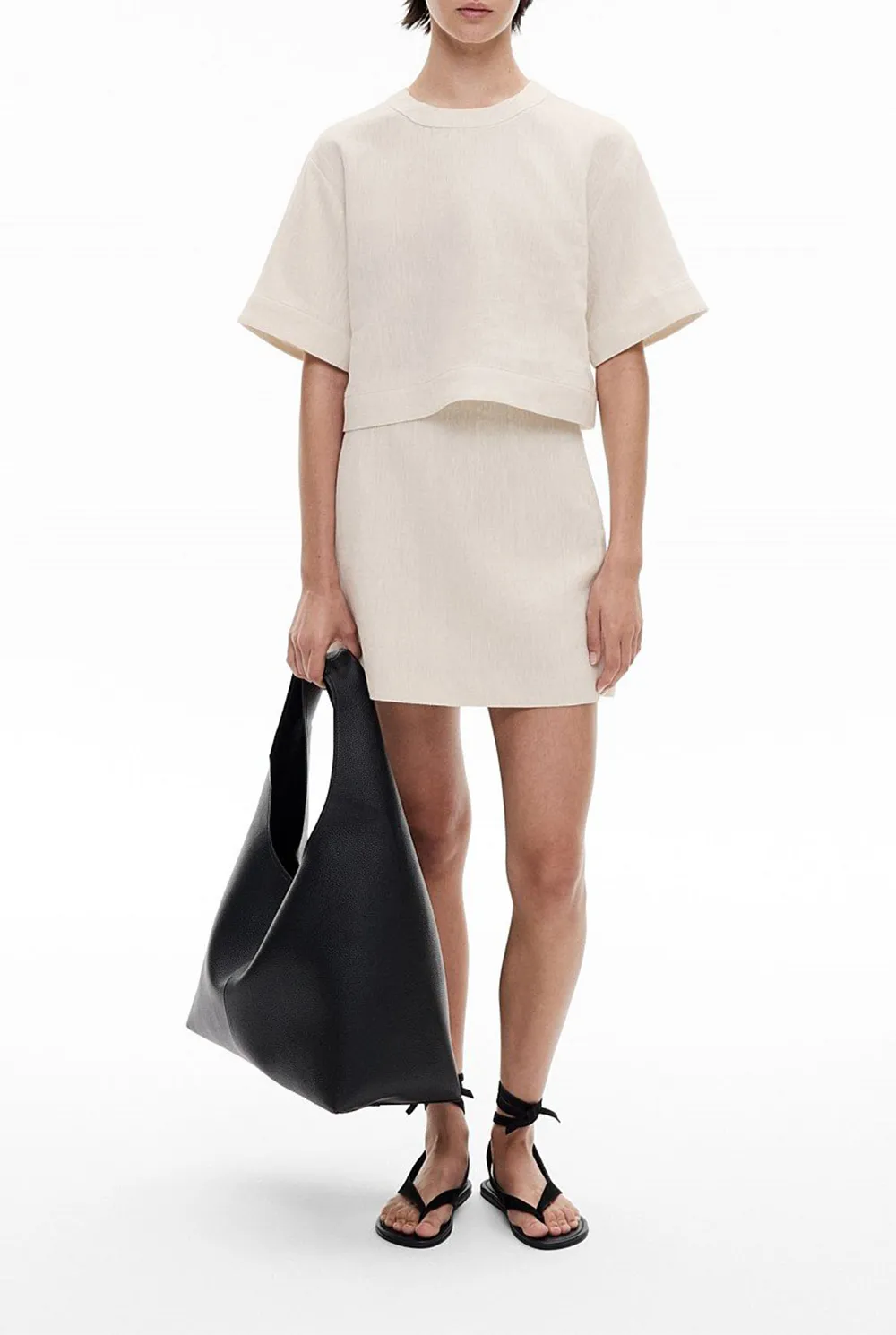 Linen Round-Neck T-Shirt