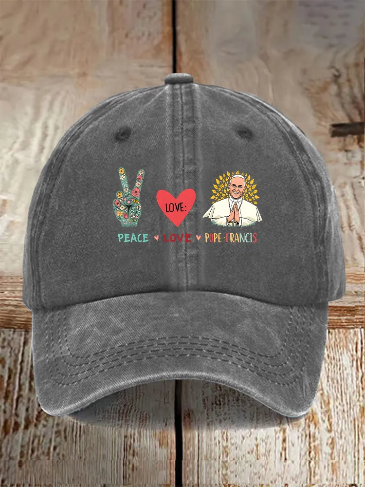 Men And Women's Peace Love 1936-2025 Washed Baseball Cap
