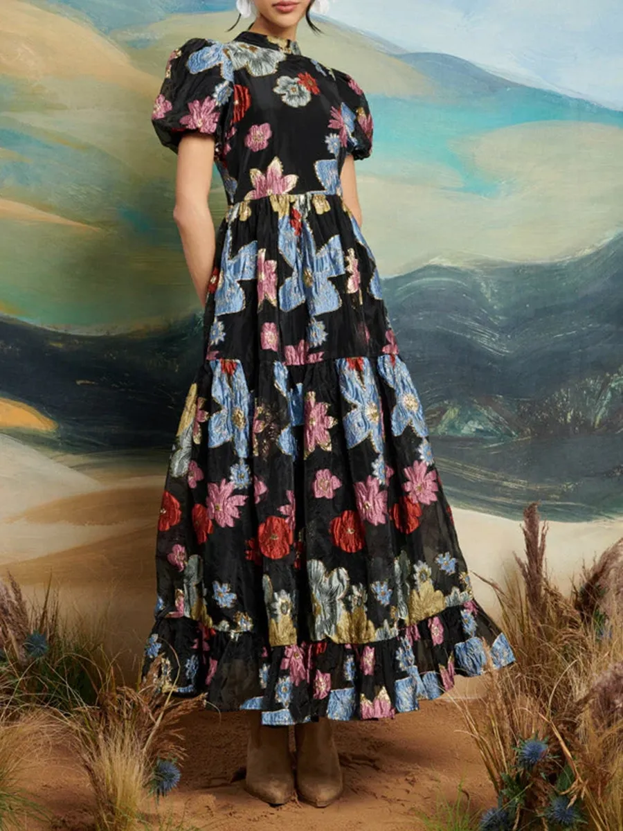 Classics Poetic Jacquard Midi Dress