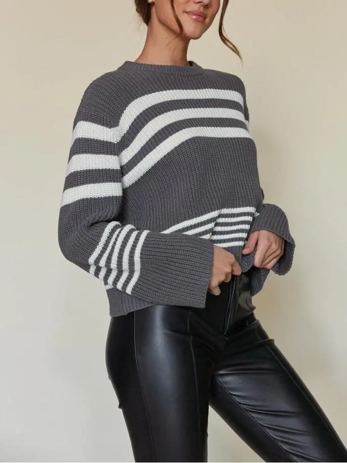 Adi Striped Knit Pullover