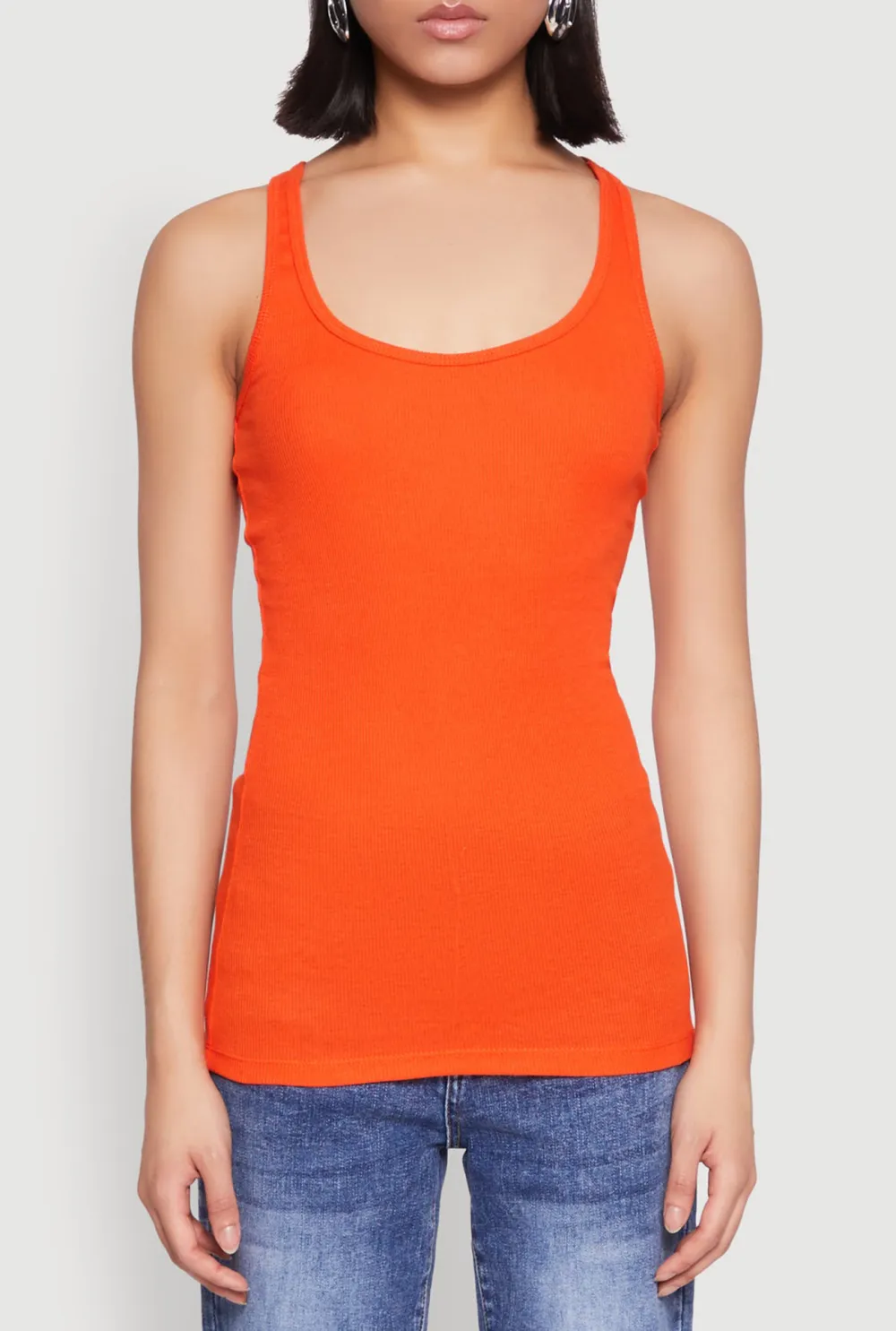 Solid Color Ribbed Vest