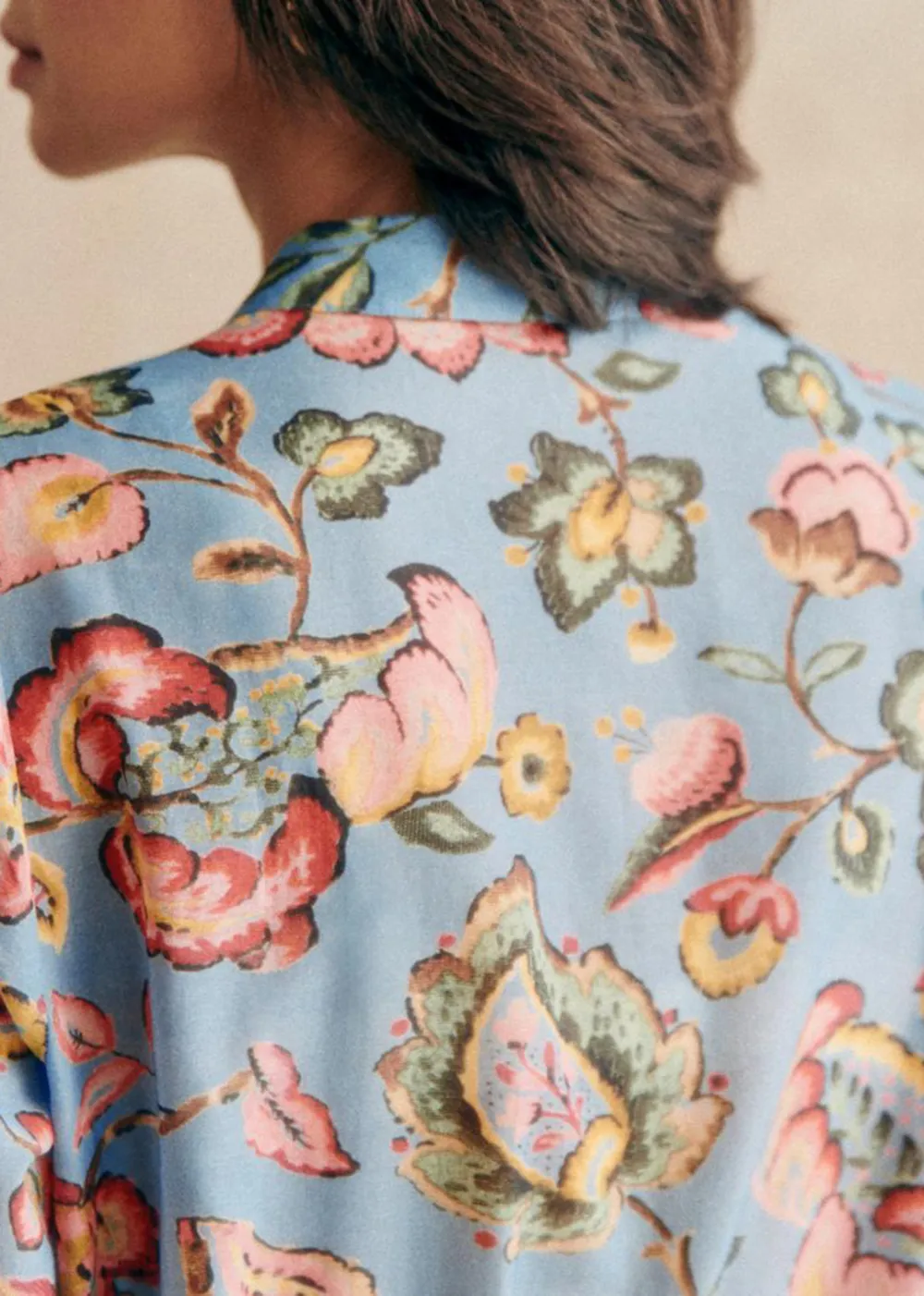 Colorful Floral Long-Sleeved Shirt