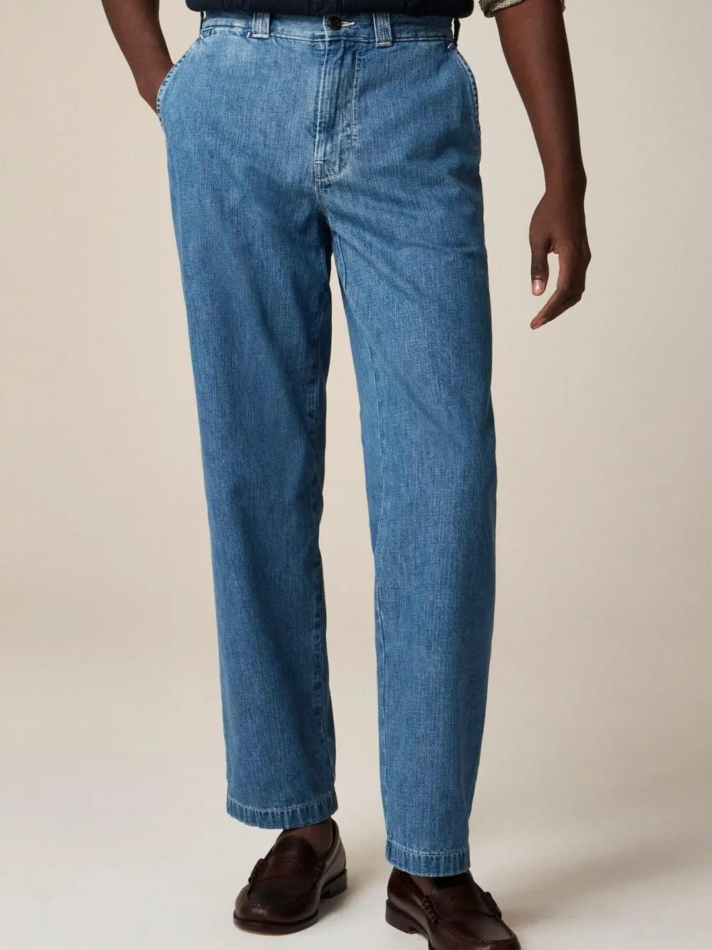 Light Blue Relaxed Fit Men's Jeans