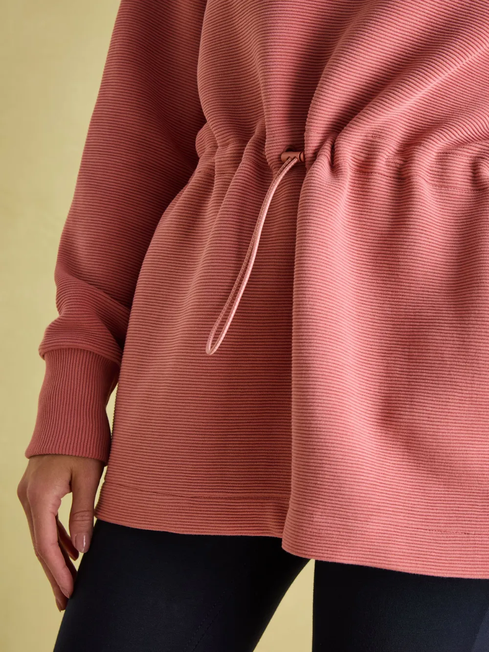 Pink Cowl Neck Sweatshirt