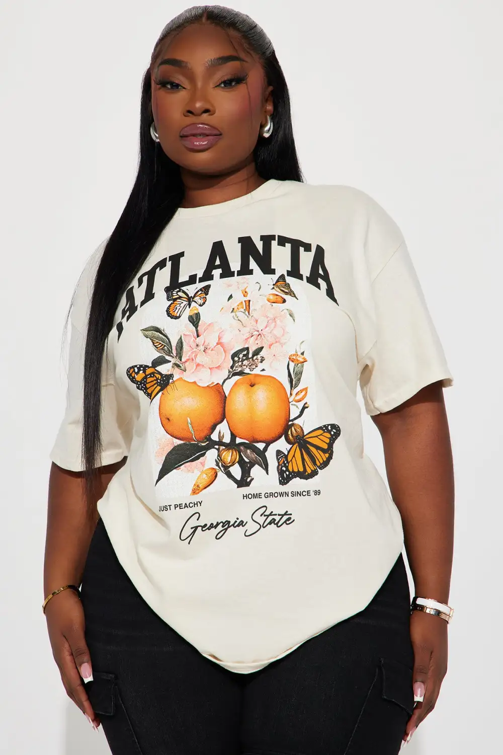 Georgia Peach Graphic Tee - Sand