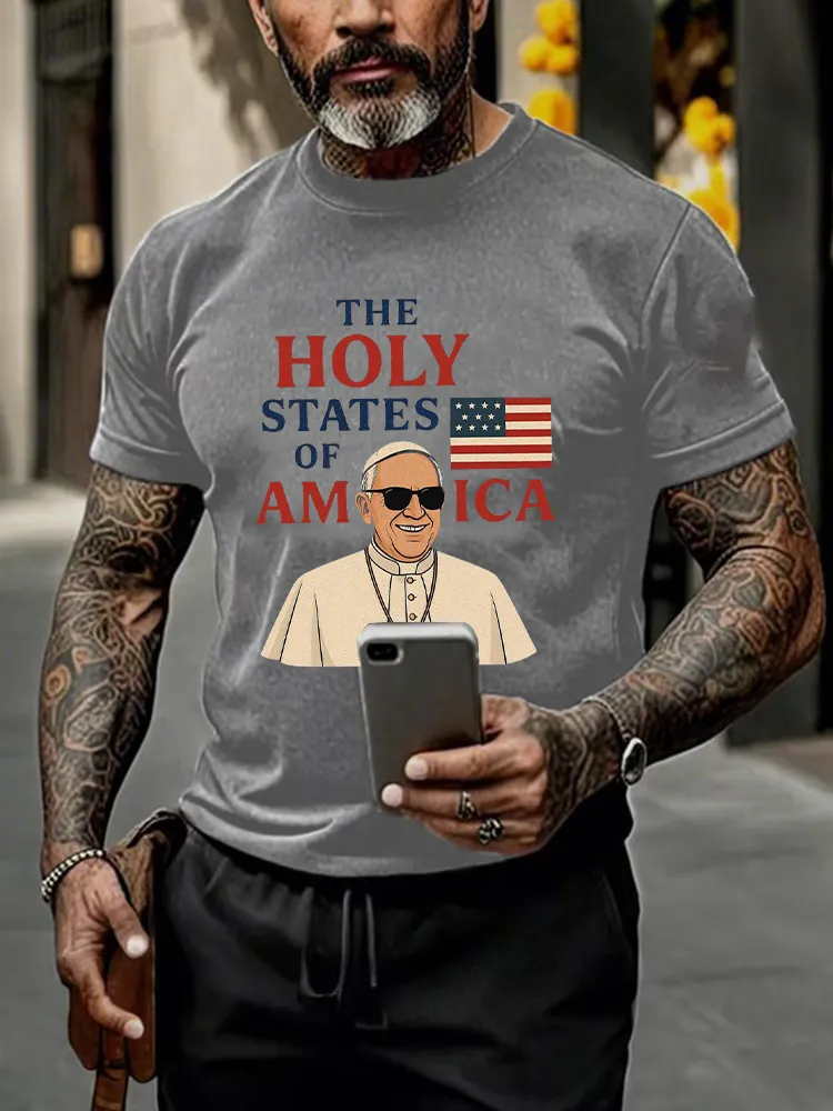 Men'S The Holy States Of America Printed T-Shirt