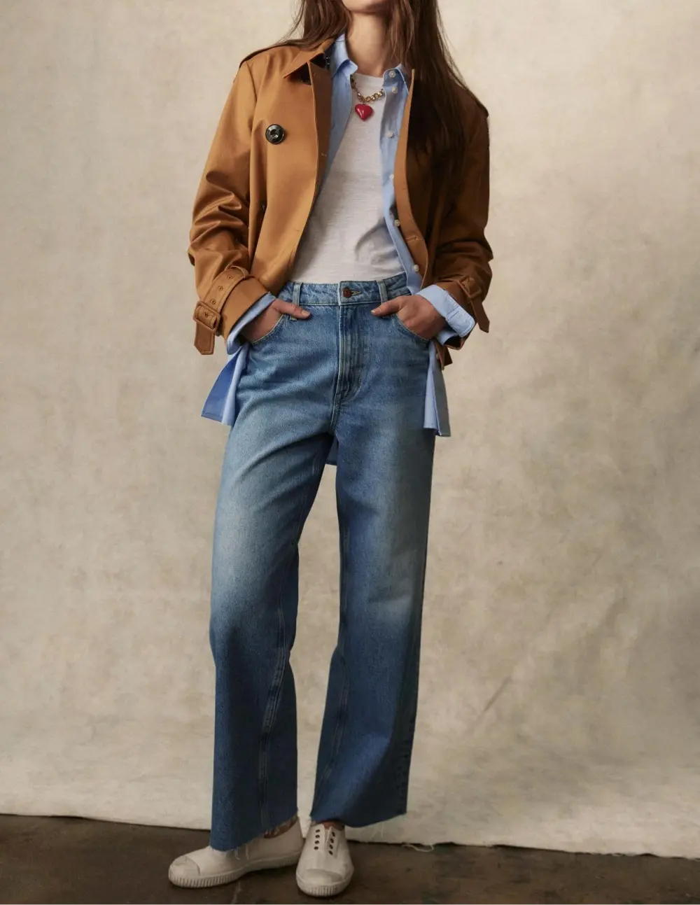 High Rise Straight Crop Jeans