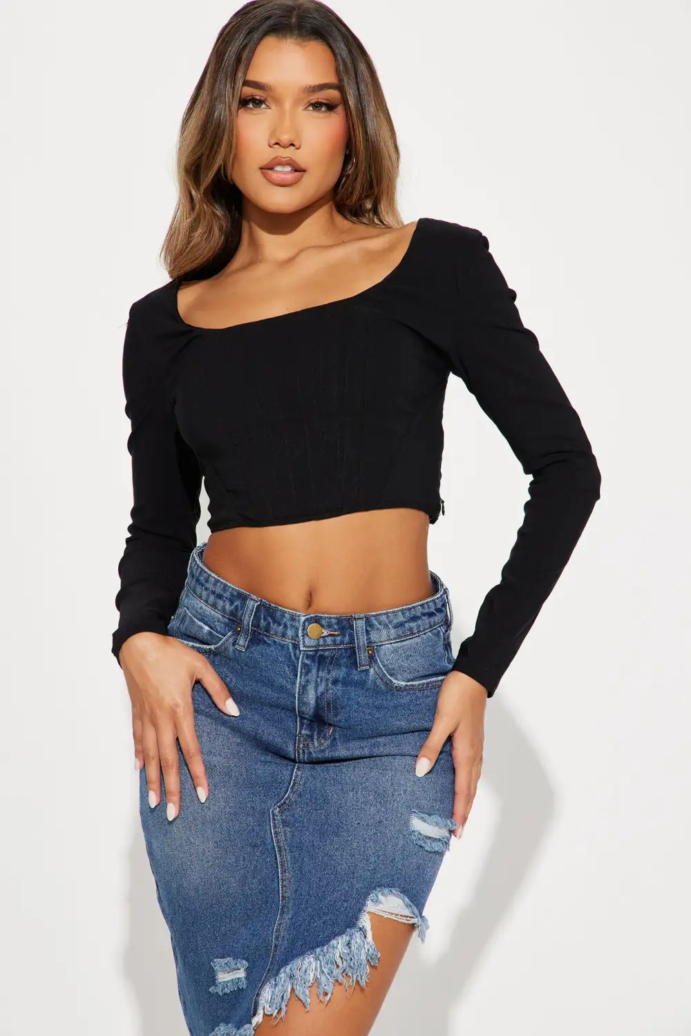 On My Way Corset Top - Black