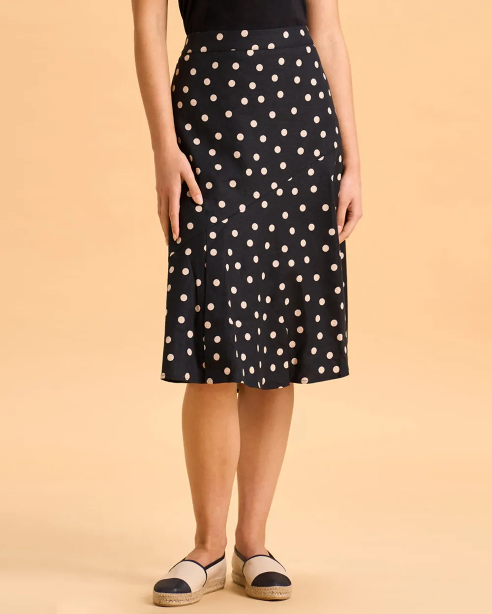 Linen Skirt - Polka Dot