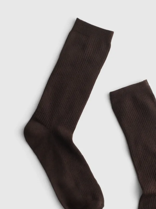 Plain Ribbed Socks
