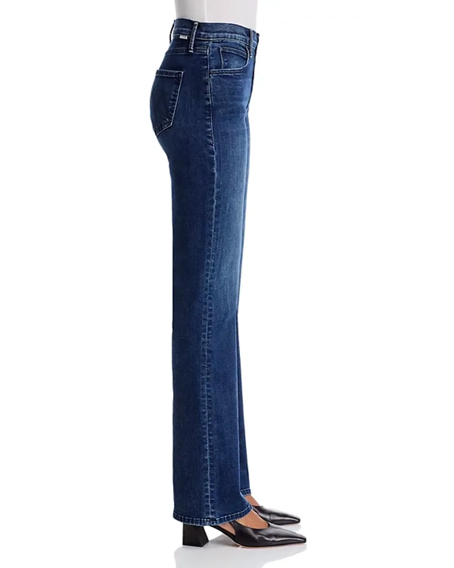 Mid Waist Bootcut Leg Silhouette Jeans