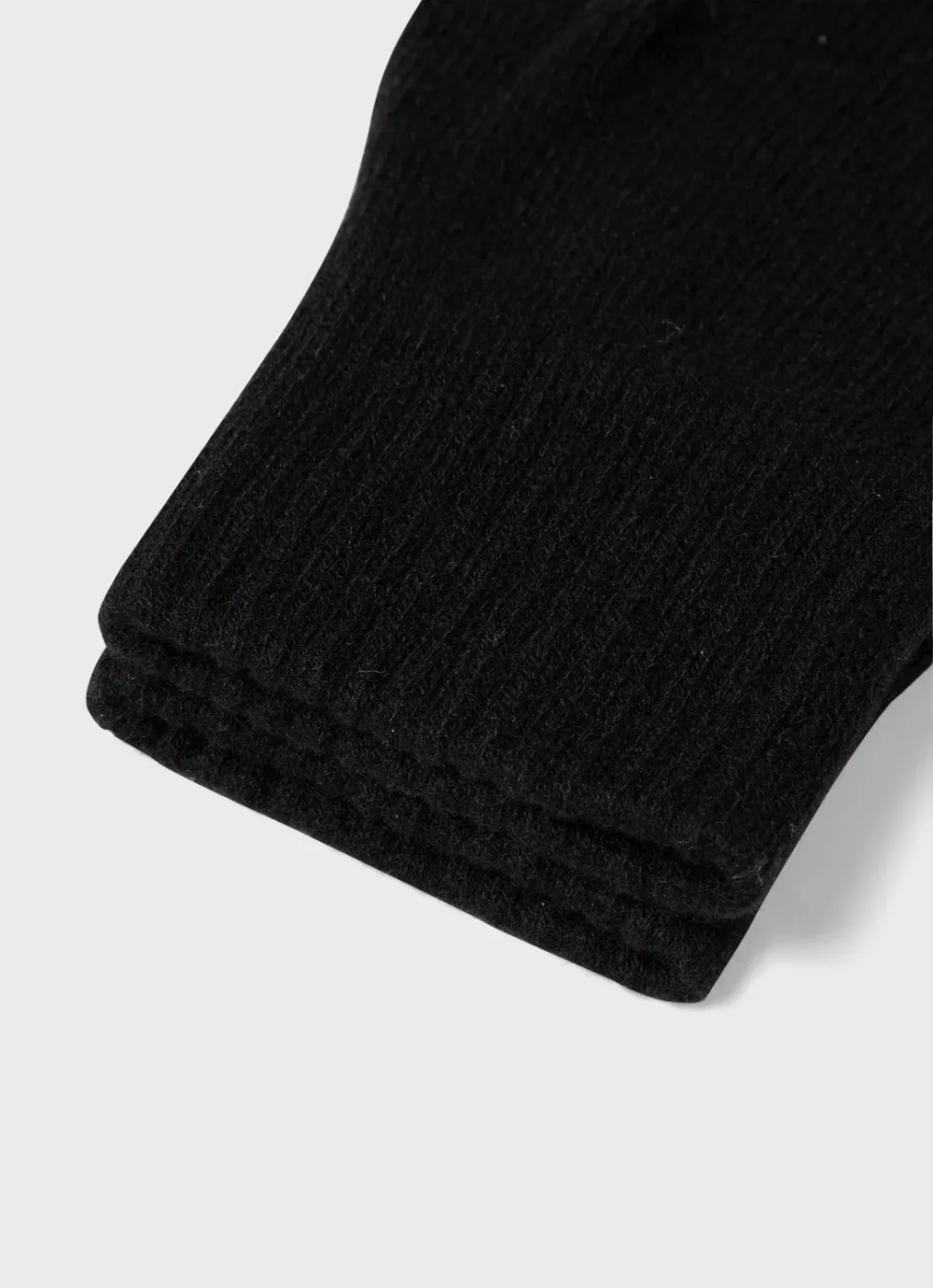 Cashmere Knitted Glove-Black