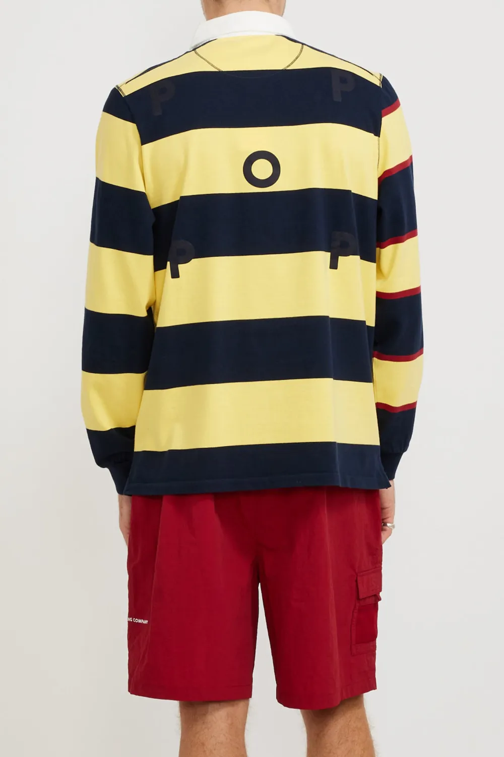 Striped Logo Rugby Polo Sweat Snapdragon