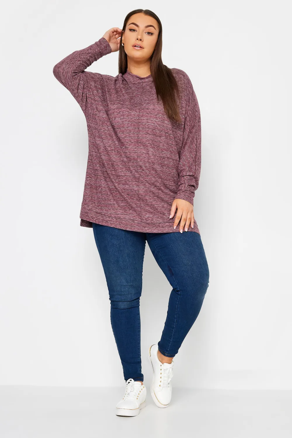 YOURS Curve Blue Front Seam Soft Touch Jumper