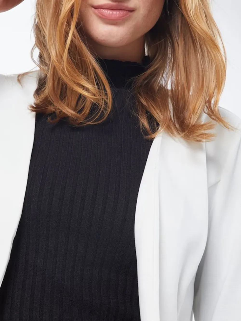 Plain Colored Collarless Blazer