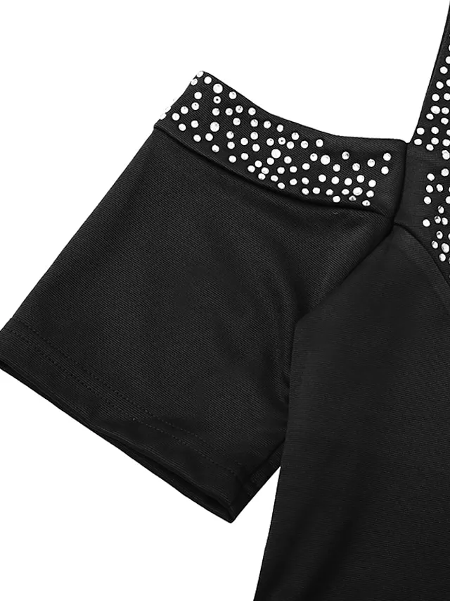 Women‘s Party Dress Black Dress Formal Dress Formal Evening Party Graduation Long Dress Maxi Dress Fashion Party V Neck Short Sleeve Patchwork Split 2023 Black Pure Color S M L XL 2XL