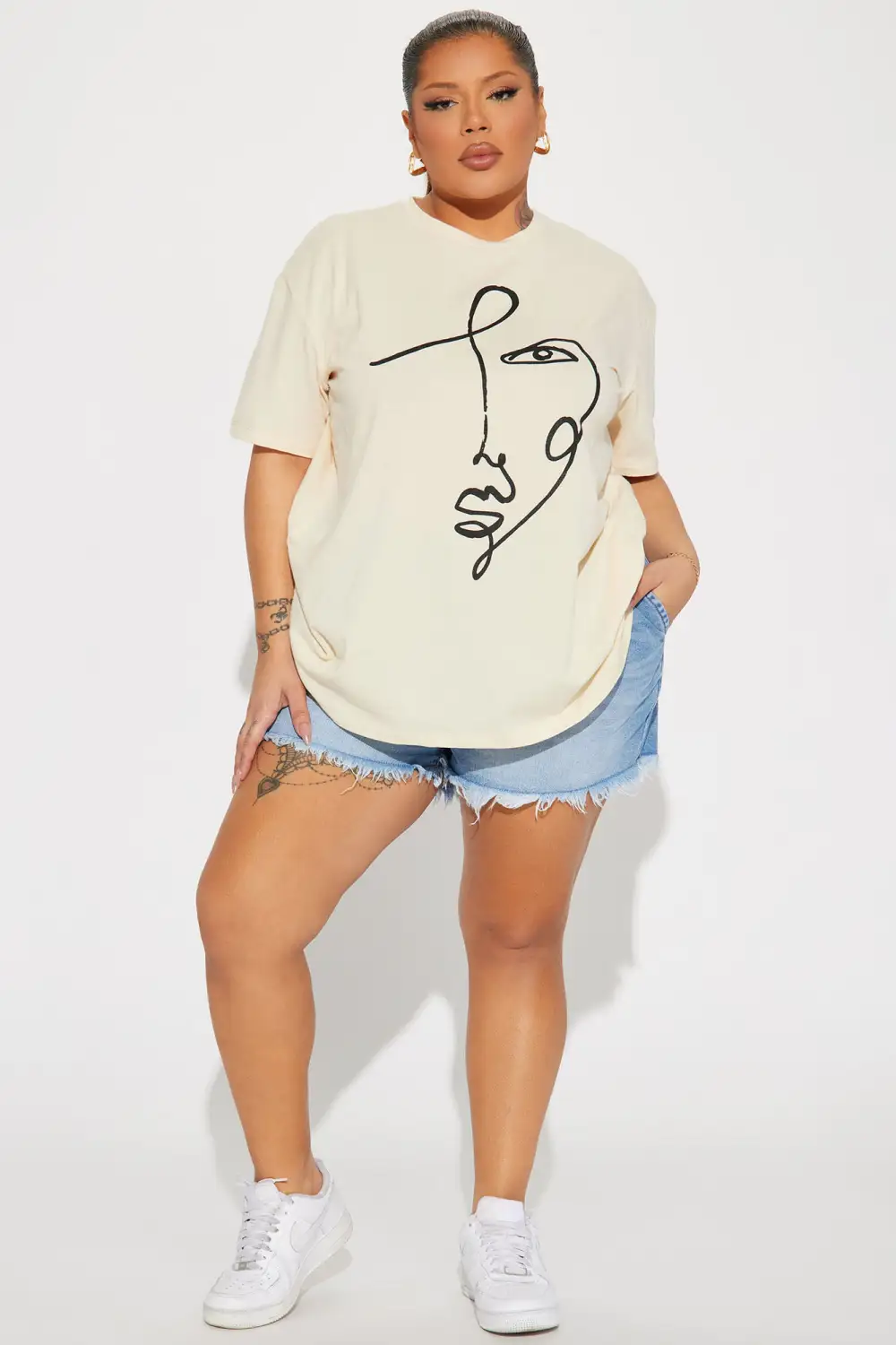 Divine Beauty Graphic Tee - Taupe