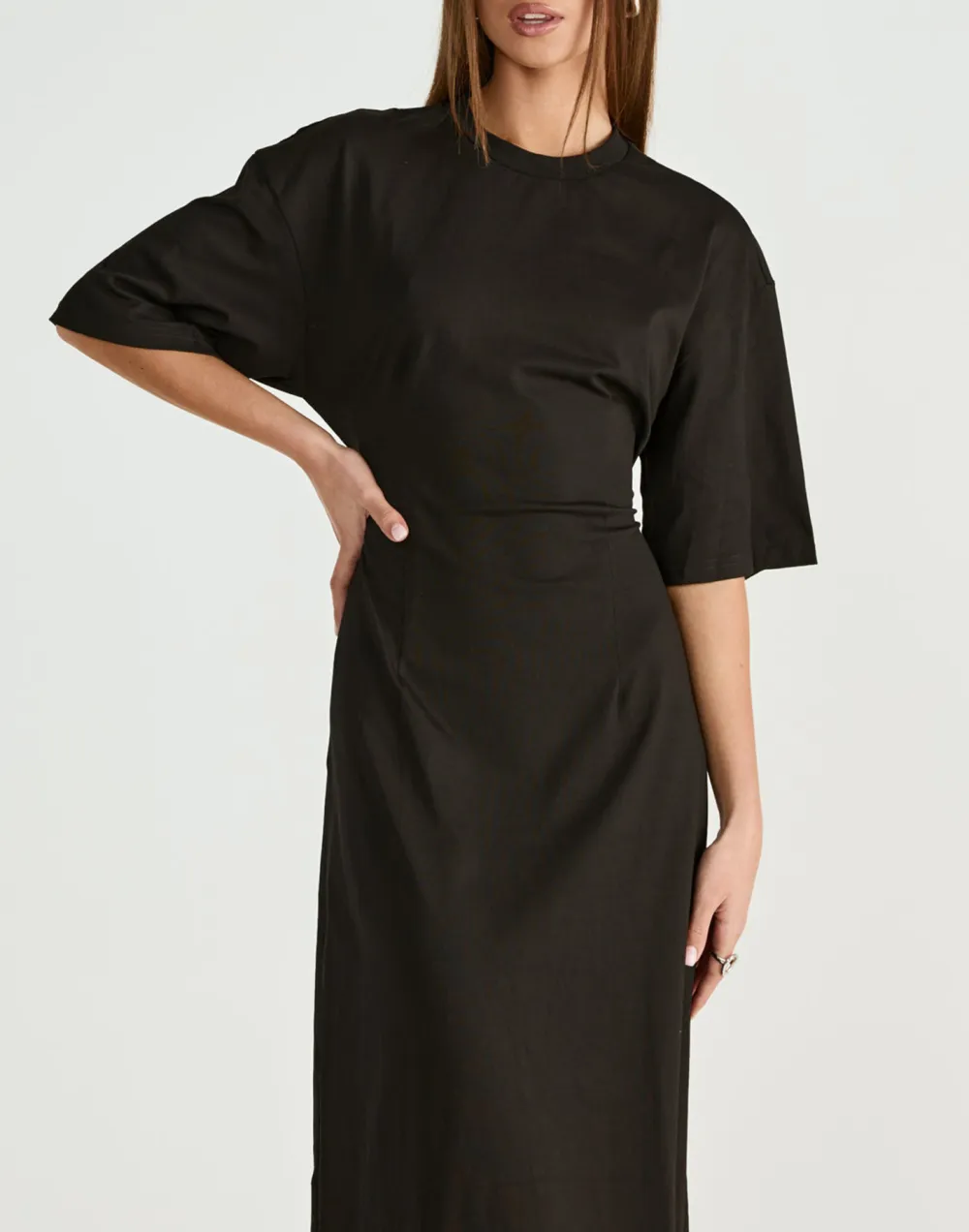 Simple And Versatile Short-Sleeved Dress