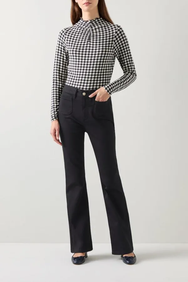 Black Flared High Waist Jeans