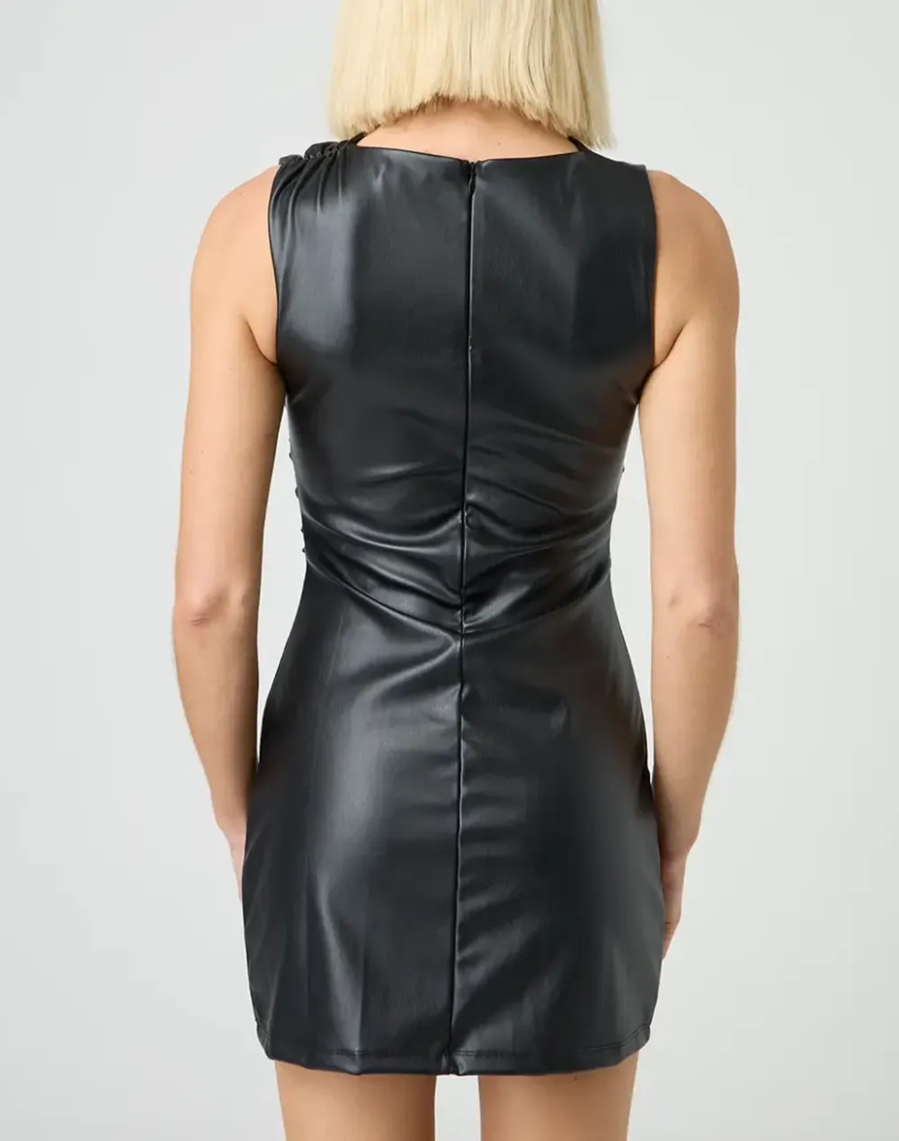 Tie Front Linen Blend Mini Dress